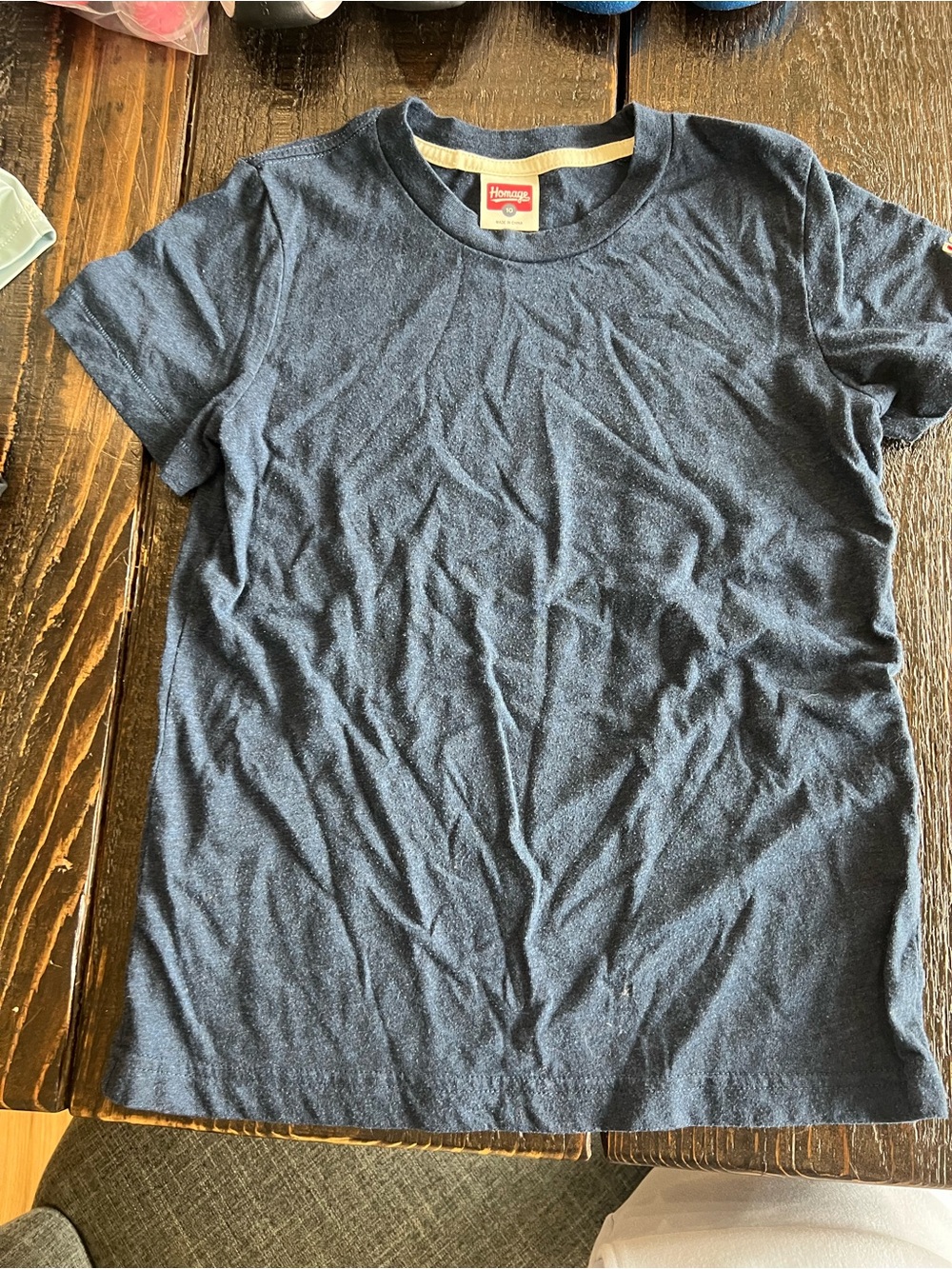 HOMAGE Navy Short Sleeve Kids Tee